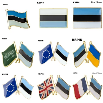 Брошка с емблемата на хартата на Естония, Натурални Игла на ревера, Карфици с емблемата на хартата на страната, Иконата на знамето на страната