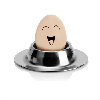 Елегантен Комплект Подстаканников за яйца рохко - Лесно почистваща Херметични капачки Идея за Подарък Забавни Чашки за яйца от неръждаема Стомана