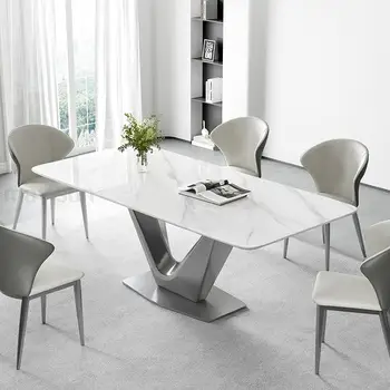 Естетичен италиански проста маса в стила на рок-енд-рол, модерна лека луксозна проста висококачествени мебели за двор Comedor FGM