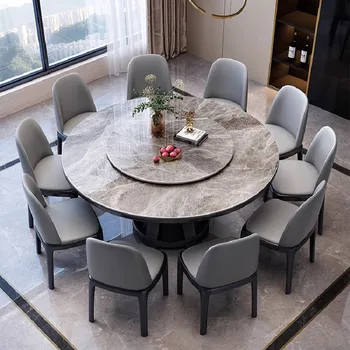 Кухненски кръгла маса за хранене Мрамор Хотелски Многофункционална масичка за кафе в скандинавски стил, Мобилни мебели за дома, Луксозни Muebles De Cocina