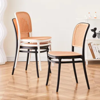 Плетени Трапезни Столове от пластмаса, ратан, Штабелированные Столове, Столове от дебел материал, Трапезария, Ресторант стол със Заоблени ръбове