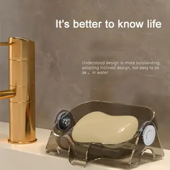 Препарат за съдове с самоотводящимся Дозатор за сапун ястия с Регулируем Ъгъл за източване на Тавата за съхранение на сапун в банята