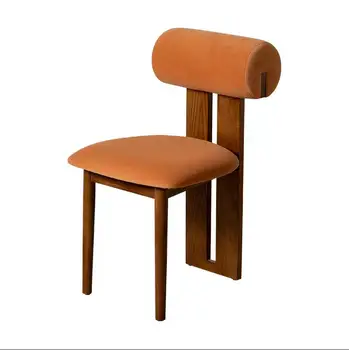 Съвременен стол за Хранене Мебели средата на века от масив дъб с кадифена възглавница на седалката е Подходяща за всекидневна и кухня